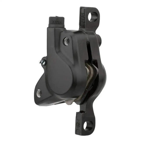 Disc Brake Caliper Post Mount Front And Rear Black For Mountain Bikes, durable aluminum body, side view