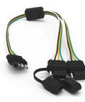 4 Way Y Splitter Harness for Trailer Lights and Tailgate Light Bars Plug And Play 4 Pin Connector Extension Wiring Kit