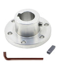 Heavy Duty Aluminum Flange Coupling For RC Motors And Wheels, 18mm Inner Diameter With Locking Key Slot, Alloy Shaft Connector