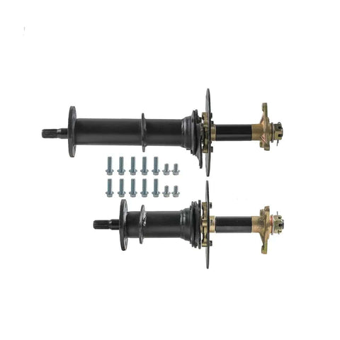 Rear Axle Kit Differential With Beefed Up 36V 1000W Brushless Motor for DIY Racing, bolts included, black metal, side view.