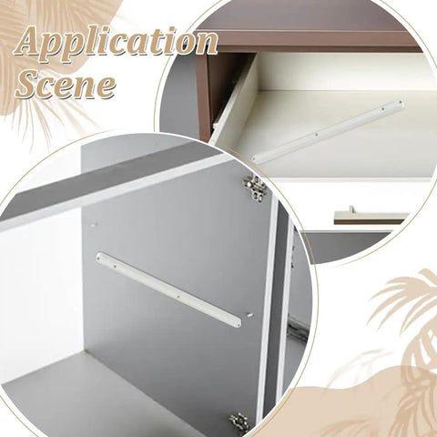 No Sweat 16 Piece Plastic Drawer Slides Replacement Side Mounted Runners Fits 17mm Groove in cabinets for smooth operation.