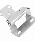 Two Pack Self Closing Cabinet Hinges Steel Semi Wrap Overlay For Kitchen Bathroom RV Boat Campervan One Half Inch Easy Install Rust Resistant Champagne Finish