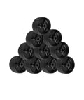 Stack of 10 Pack 2 Inch Black Polypropylene Stem Casters With Single Wheel Inner Hole Lightweight 5cm Wheel Diameter And 6cm Hole
