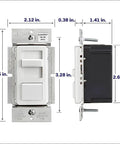 Straight Swap 0 10V LED Dimmer Switch Compatible With Mark 7 Ballasts And Hotels Featuring Ivory And Light Almond Faceplates dimensions and details