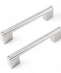10 Pack 5 Inch Cabinet Pulls Brushed Nickel Finish With Stainless Steel Tubes For Kitchen Cabinets And Bathroom Hardware Drawer Handles 128mm