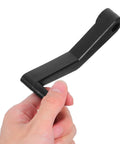 Heavy Duty 2 Piece Tire Balance Caliper Crank Handles For Wheel Measuring Tool lightweight black plastic grip held in hand.