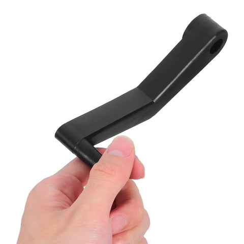 Heavy Duty 2 Piece Tire Balance Caliper Crank Handles For Wheel Measuring Tool lightweight black plastic grip held in hand.