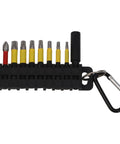 10 Piece Impact Driver Bit Set 50mm PH2 Screwdriver Bits T30 T40 Torx High Hardness HRC62 Metal Construction Kit Tools For Heavy Duty Jobs with carabiner holder