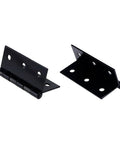 2 Inch Black Iron Door Hinges Set of 12 With Mounting Screws For Cabinets Doors Gates Barns And Interior Use, two hinges shown