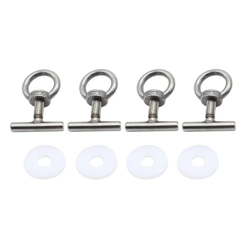 Beefy Rugged Single Pack Eye Bolts Ring Eye Bolt 304 Stainless Steel Lifting Eye Nuts Kit For Secure Hoisting And Rigging Easy To Carry Shoulder Eye Screw And Ring Set, M8 with washers