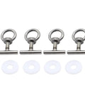 Beefy 304 Stainless Steel Eye Bolt Ring Lift For Hoisting, Rugged Eyebolt With Easy Carry Shoulder Design, Secure Rigging Connection For Marine And Construction Jobs, Neat, Reliable, Long Lasting Performance. M8 set with washers