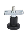 Built Tough Heavy Duty Indexing Plunger Pin Assembly Crafted From Premium Stainless Or Carbon Steel Boasts Wide Flange And Self Locking Spring Return In 6Mm And 8Mm Sizes - Close-up of assembly with black base.