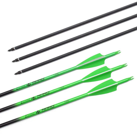 Carbon Practice Arrows 28 Inch For Youth Bow Pack Of 6, 29.5 Inch Total Length, 0.307 Outer Diameter, 0.244 Inner Diameter, Spine 500