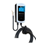 Portable EV Charger With NACS Plug For Home Garage Or Road Trips Featuring 32A Up To 40A 12KW Fast Charging wall-mounted with cable.