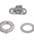 Marine-grade stainless steel twist-lock fastener set with base plate, retainer, and washer (12 pcs) for boats and RVs