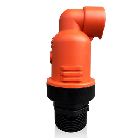Air Relief Valve For Irrigation Systems With Vacuum And Air Release NPT Threaded Interface High Flow Dual Exhaust Ports Corrosion Resistant PA
