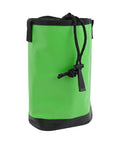 Rugged Climbing Waist Tool Bag With 5L Rope Storage, green water-resistant pouch with drawstring closure for climbing gear.