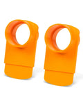 No Hassle 2 Inch Abs Blast Gate Fittings For Dust Collection Systems Clog Resistant Anti Gap Tapered Design, orange plastic two pack.