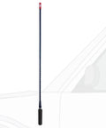 3 Foot Fiberglass CB Radio Antenna Built Beefed Up With 1000 Watt Power, Heavy Duty Black Stainless Steel Spring image on vehicle
