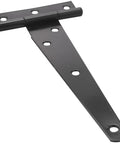 Heavy Duty 6 Inch T Strap Door Hinges 4 Pack Tee Shed Gate Hinges For Wooden Doors And Cabinets Black Finish Strong Steel