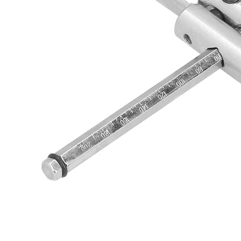 Heavy Duty Adjustable Circle Hole Cutter Saw Kit For Wood Plastic And Gypsum Board With Hss And Carbide Knives Perfect Pro DIY Tools That Make Clean Cuts In Your Shop Or On Any Home Improvement Project You Got., close-up adjustable metal arm with scale markings