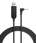 USB To DC 3.5 Power Cable For Radar Detectors 12V 6.56ft Long, shown coiled with USB and DC3.5 connectors visible