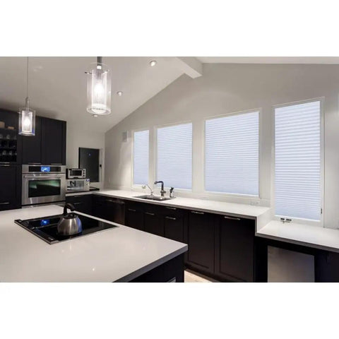 No Tools Cordless Pleated Light Blocking Window Shade With Easy Lift Trim At Home White 36 Inch Wide By 64 Inch Long in modern kitchen