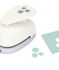 Triple Circle Lever Action Craft Punch For Paper Crafting And Scrapbooking, 10mm 12mm 14mm Confetti Hole Punch shown with punched paper