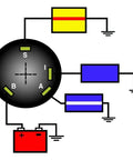 Wiring diagram for MP41040 Ignition Switch Four Position Conventional Marine Grade Boat Electrical Replacement component setup.