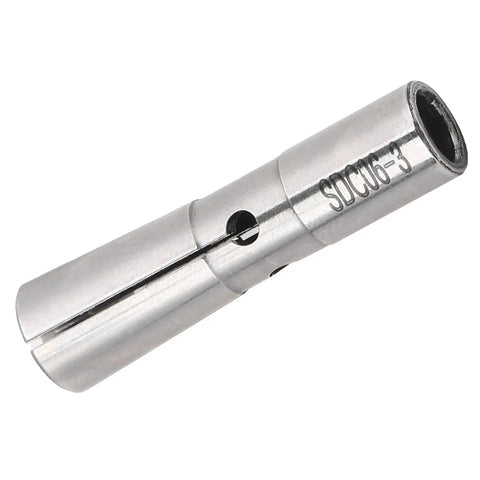 Top Tier High Accuracy 65 Mn Collet Chuck Holder Pull Back Type For CNC Tapping And Engraving With 3mm Grip showing the steel construction.