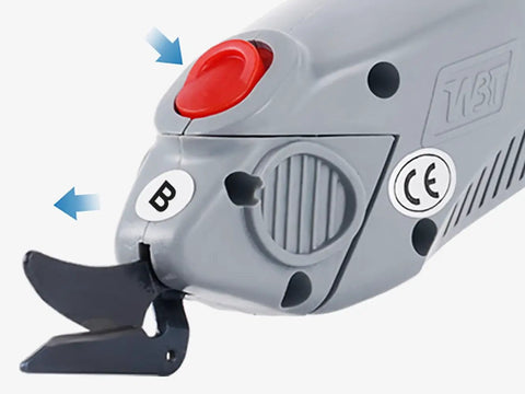 MXBAOHENG Blunt Blade Cutting Head For Wbt 1 Electric Fabric Scissors showing blunt cutter module and control button.