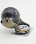 Antique Gold 1.5 Inch Swivel Furniture Caster Wheels With Screws Set Of 4, 40mm Ball Wheels, Top Plate 38x38mm