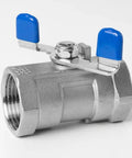 Tough As Nails SS304 Threaded Ball Valve With Npt Female Threads designed for effortless water oil and gas line control, view of handle.