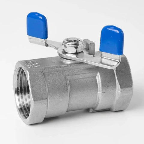 Tough As Nails SS304 Threaded Ball Valve With Npt Female Threads designed for effortless water oil and gas line control, view of handle.