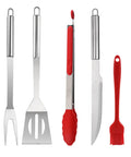 Stainless Steel Grill Tool Set With Chef Spatula Tongs And Fork Outdoor Barbecue Utensils Kit Built To Last Travel Ready Grilling Accessories