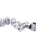 Knockout D19L25 Flexible Encoder Coupler With Plug And Play Setup For Stepper Motors And Cnc Engravers Built Like A Tank For Zero Slack In 6Mm To 8Mm Bores, silver alloy body