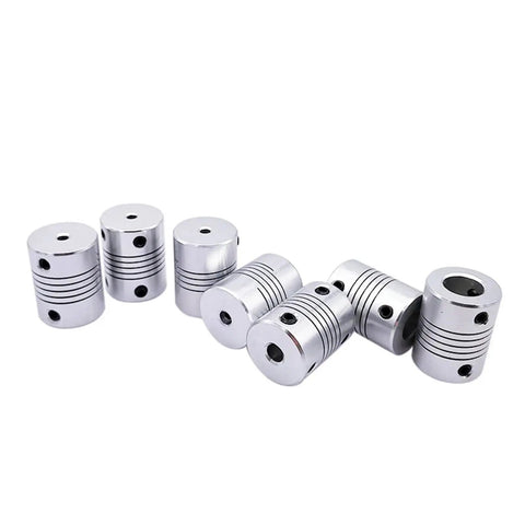 Knockout D19L25 Flexible Encoder Coupler With Plug And Play Setup For Stepper Motors And Cnc Engravers Built Like A Tank For Zero Slack In 6Mm To 8Mm Bores, silver alloy body