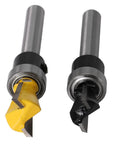 The Ultimate Dovetail Routing Knockout Featuring 1/4 Inch Shank Hard Alloy Bits With Precision Bearing Guide for woodworking.