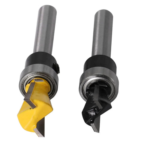 The Ultimate Dovetail Routing Knockout Featuring 1/4 Inch Shank Hard Alloy Bits With Precision Bearing Guide for woodworking.