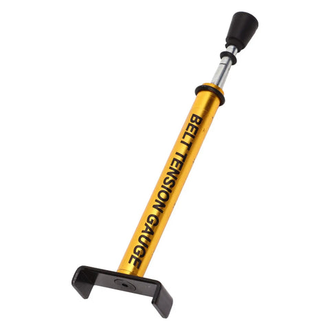 10 Lb Belt Tension Gauge With L Shaped Pad Universal Motor Belt Tension Tester Metal Alloy Build, yellow handle and black pad