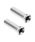 Two Pack Stainless Steel Sink Strainer Screws 304 Thickened Threaded Connector M12 for wash basin drainage, 45mm long