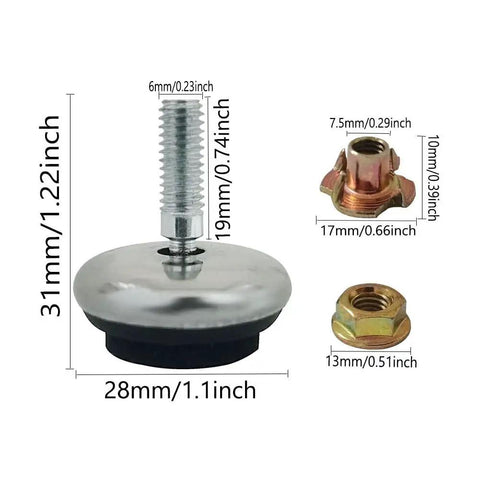 Adjustable Table Feet Set With Angle And Height Control For Angled Tables Chairs Tripods And Plant Stands DIY Friendly