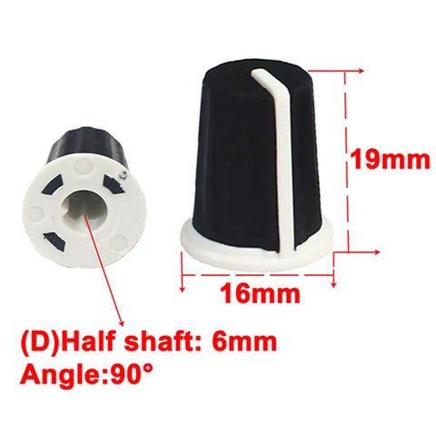 5 Pack EQ Knob Replacement Set For DJ Controllers And Mixers Durable Potentiometer Fader Caps dimensions with push rod