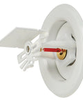 Superior Metal Ips Fire Sprinkler Escutcheon Head Plate Two Piece Cover Ring Crisp White For Recessed Pendent Sidewall Mounting close-up view