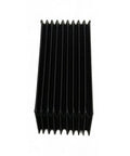 Flexible Accordion Shield Guard For Precision Machinery 140x50mm Open 330mm Dust Busting Shield in black material