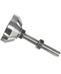 Heavy Duty Adjustable Furniture Leveling Feet Swivel Base Pads in solid steel, suitable for height adjustments on rough floors.
