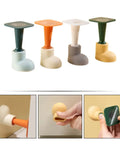 4 Pack Wall Mounted Door Stops Heavy Duty Door Protectors Made Of PP And TPR To Prevent Scratches For Home And Office Use