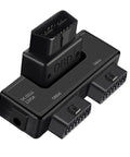OBDII Splitter With Rotatable Male Port And Full 16 Pin Design, One To Two Female Extension Converter Adapter for car diagnostics