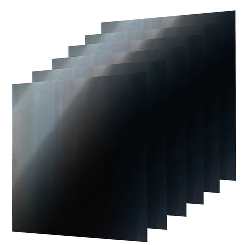 Pro Grade Spring Steel Shim Set In 1095 Steel, Assorted Thicknesses, 6x6 Inch Polished Shim Stock, 6 Packs