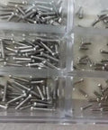 500Pcs Stainless Steel 10 Kinds Small Screws Nuts Assortment Kit For Miniature Projects Watches And Glass Fixtures